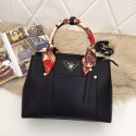 Prada Calf leather bag 5021 black JH05306Kn56