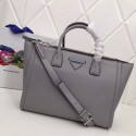 Prada Concept Leather handbag 1BA183 grey JH05459nZ35