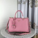 Prada Double Tote Bag Litchi Leather 1579 Pink JH05712jW13