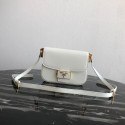 Prada Embleme Saffiano leather bag 1BD217 white JH05172pT90