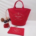 Prada fabric handbag 1BG163 red JH05575Op64