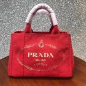 Prada Fabric Printed Tote 1BG439 red JH05533fw56