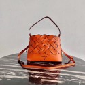 Prada Leather Prada Tress Handbag 1BA290 orange JH04906cP15
