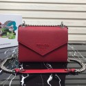 Prada Monochrome Saffiano leather bag 1BD127 red JH05525HF96