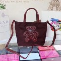 Prada Nylon cloth casual bag N2835 red JH05643tQ92