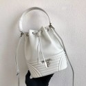 Prada Original Calfskin Leather Bucket Bag 1BH038 White JH05191QQ72