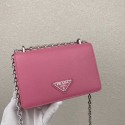 Prada Saffiano leather mini shoulder bag 2BD032 pink JH04986Ph61