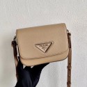 Prada Saffiano leather mini shoulder bag 2BD249 apricot JH04981Au34