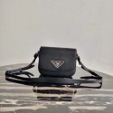 Prada Saffiano leather mini shoulder bag 2BD249 black JH04984dC47