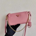 Prada Saffiano leather mini shoulder bag 2BH171 pink JH04975jk50