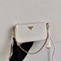 Prada Saffiano leather mini shoulder bag 2BH171 white JH04979GB12