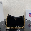 Prada Saffiano leather shoulder bag 2BC148 black JH04934aJ41