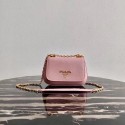 Prada Saffiano leather shoulder bag 2BD275 pink JH04921Dd98