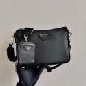 Prada Saffiano leather shoulder bag 2VH113 black JH04908oN21