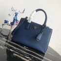 Prada Saffiano original Leather Tote Bag 1BA1801 blue JH05280Hu22