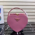Prada Saffiano Original Leather Tote Heart Bag 1BH144 Rose JH05181QX19