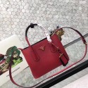 prada small saffiano lux tote original leather bag bn2754 red&black JH05624Bi78