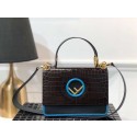 Replica 1:1 Fendi KAN I F brown leather bag with exotic details 8284M JH08619td34