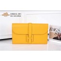 Replica 2015 Hermes Hot Style Original leather clutch 864 yellow JH01879wr22