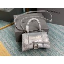 Replica Balenciaga Hourglass XS Top Handle Bag 28331S silver JH09358wU61
