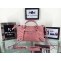 Replica Balenciaga The City Handbag Calf leather 084332 pink JH09451QT16