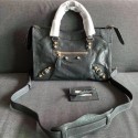 Replica Balenciaga The City Handbag Calf leather 382567 grey JH09420ap60