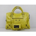 Replica Balenciaga The City Handbag Sheepskin 084332 yellow JH09470gn30