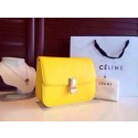 Replica Celine Classic Box Flap Bag Calfskin Leather 2263 Yellow JH06308BL42