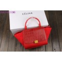 Replica Celine new model crocodile with nubuck leather with plain 3345 red JH06444zS17