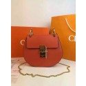 Replica Chloe Drew Shoulder Bags Calfskin Leather 2709 Orange JH08950rH96