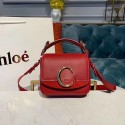 Replica Chloe Original Calfskin Leather Top Handle Small Bag 3S030 Red JH08861QT16
