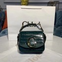 Replica Chloe Original Crocodile skin Leather Top Handle Small Bag 3S030 green JH08847mL47
