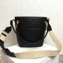 Replica Chloe Roy Mini Smooth Leather Bucket Bag S126 black JH08892tp14