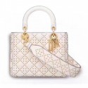 Replica Dior CANNAGE Original Calfskin Leather Tote Bag 3892 Beige JH07624zS17