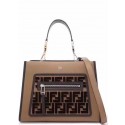 Replica Fendi KAN I F Brown leather bag 8DH844 brown JH08668BL42