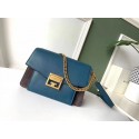 Replica GIVENCHY GV3 leather and suede shoulder bag 9989 blue JH09032ho28
