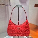 Replica Prada Nylon and Saffiano leather mini bag 1NE204 red JH05067pe68