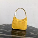 Replica Prada Re-Edition nylon Tote bag MV519 yellow JH05082Aj18