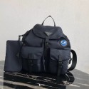 Replica Prada Re-Nylon backpack 1BZ811 black&blue JH05109EX20