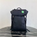 Replica Prada Re-Nylon backpack 2VZ135 black&green JH05086Ix48