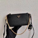 Replica Prada Saffiano leather mini shoulder bag 2BH171 black JH04978GC56