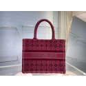Replica SMALL DIOR BOOK TOTE Burgundy Cannage Embroidered Velvet M1287Z JH06860kq23