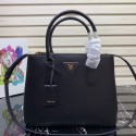 Replica Top Prada Galleria Saffiano Leather Bag 1BA232 Black JH05219Rc30