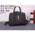Replica Yves Saint Laurent Litchi Leather Tote Bag 26574 Black JH08370Oh34