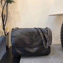 Saint Laurent Classic Calf leather Flap Bag 498894 black JH08218mB48