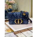 SMALL DIOR CARO BAG Blue Dior Flowers Cannage Denim M9243UJ JH06732nw20