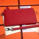 Top 2015 Hermes 7-shaped zipper wallet 509 red JH01790aw17
