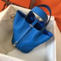 Top Hermes Picotin Lock PM Bags Original Leather H8688 blue JH01337Tj43