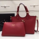 Top Prada Calf leather bag 2209 red JH05385eB82