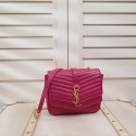 Top Replica SAINT LAURENT Sulpice small quilted leather cross-body bag 532662 rose JH08010Qt73